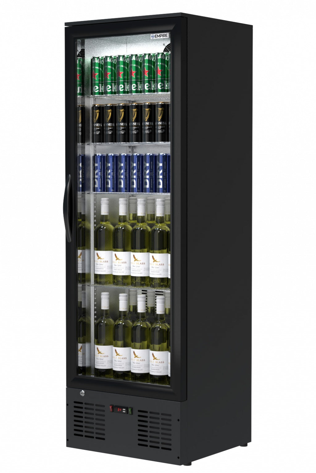 Empire Single Door Upright Back Bar Bottle Cooler – 295L Commercial Display Fridge | CL-310H Upright Single Door Bottle Coolers Empire
