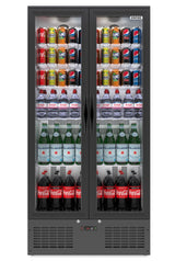 Empire Double Door Upright Back Bar Bottle Cooler – 466L Commercial Display Fridge | CL-510H Upright Double Door Bottle Coolers Empire