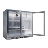 Empire Double Door 208L Stainless Steel Bottle Cooler – Hinged Door Commercial Back Bar Fridge | CL-210H-S Double Door Bottle Coolers Empire