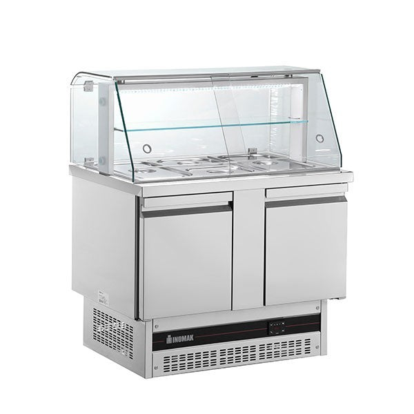 Inomak 2 DOOR COMPACT GN SALADETTE WITH DISPLAY 232L