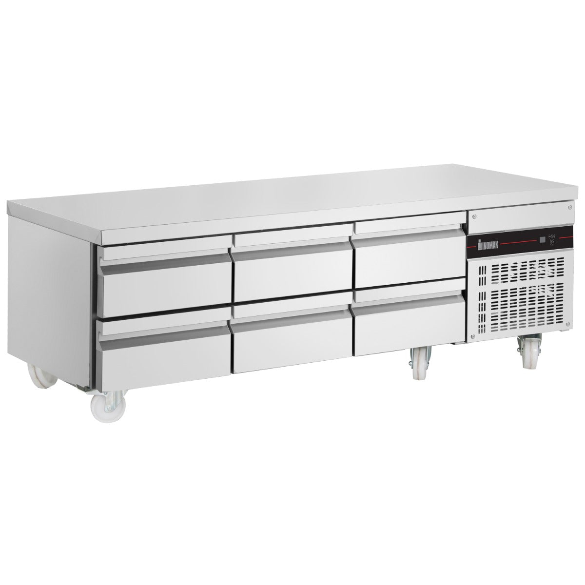 Inomak 6 DRAWER LOW HEIGHT 620MM SNACK COUNTER 246L