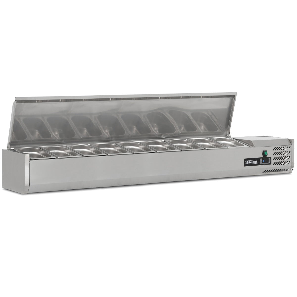 Blizzard 1/3 Gastronorm Prep Top with Hinged Lid 2000mm(W)